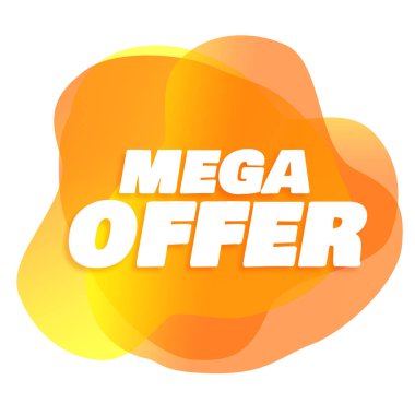 MEGA OFFER - PROMOTION LABEL - ADVERTISEMENT