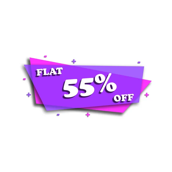 Flat Promotion Label Advertisement — Stock Photo, Image