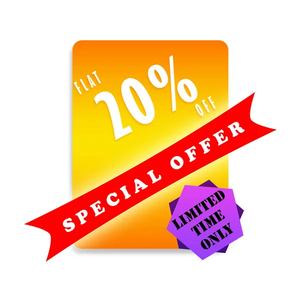 FLAT 20% OFF SPECIAL OFFER LIMITED TIME ONLY - PROMOTION LABEL - ADVERTISEMENT