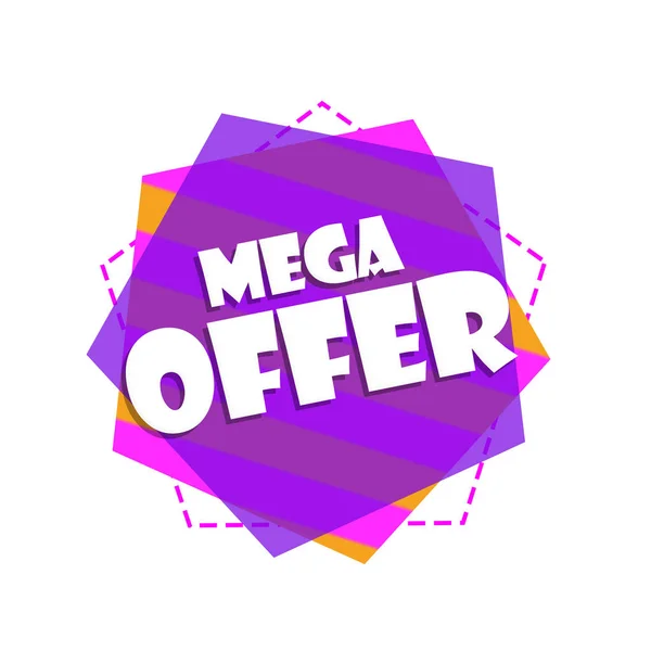 Mega Offer Promotion Label Advertisement — Stockfoto