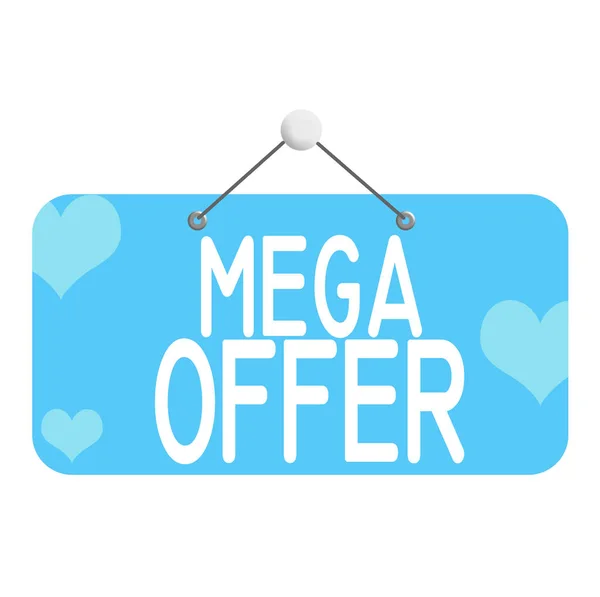 Mega Offer Promotion Label Advertisement — Stock Photo, Image