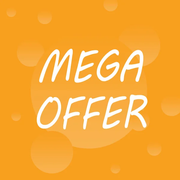 Oferta Mega Rótulo Promoção Advertação Fotografia De Stock