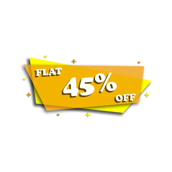 Flat Promotion Label Advertisement — Stock Photo, Image