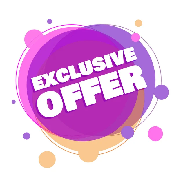 Exclusive Offer Promotion Label Advertisement — 스톡 사진