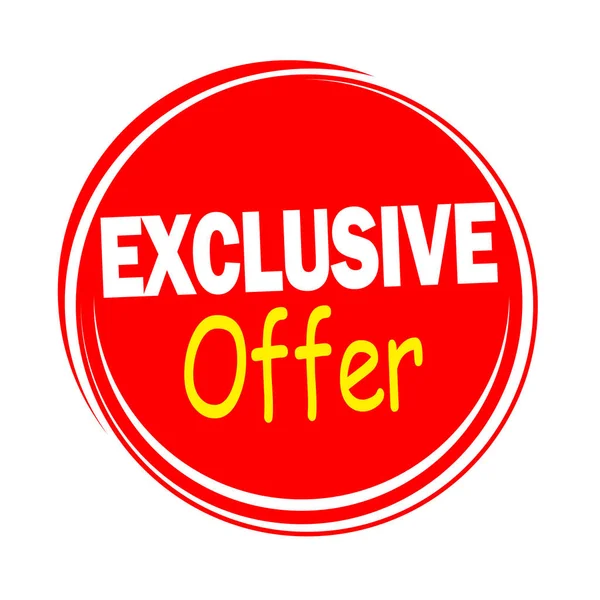 Exclusive Offer Promotion Label Advertisement — 스톡 사진