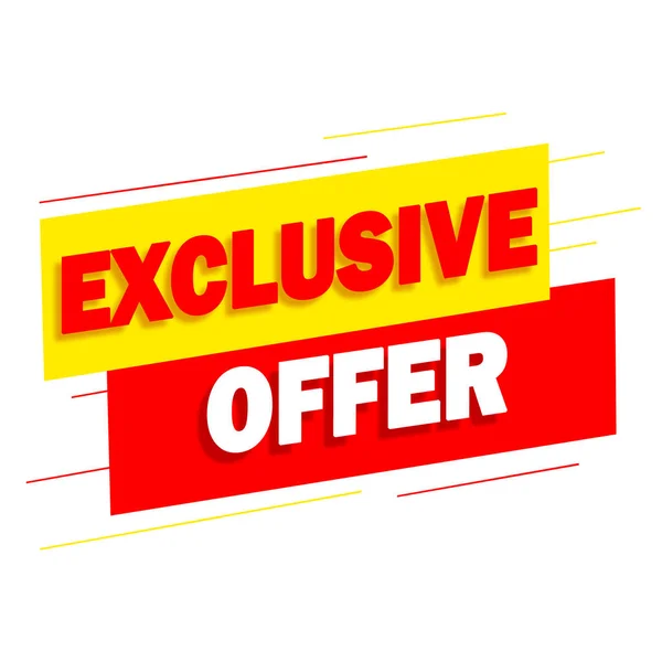 Exclusive Offer Promotion Label Advertisement — Stockfoto