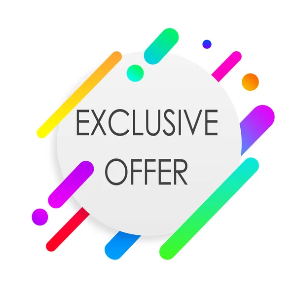 Exclusive Offer Promotion Label Advertisement — Stock Photo, Image