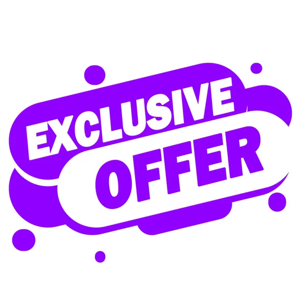 Exclusive Offer Promotion Label Advertisement — 스톡 사진