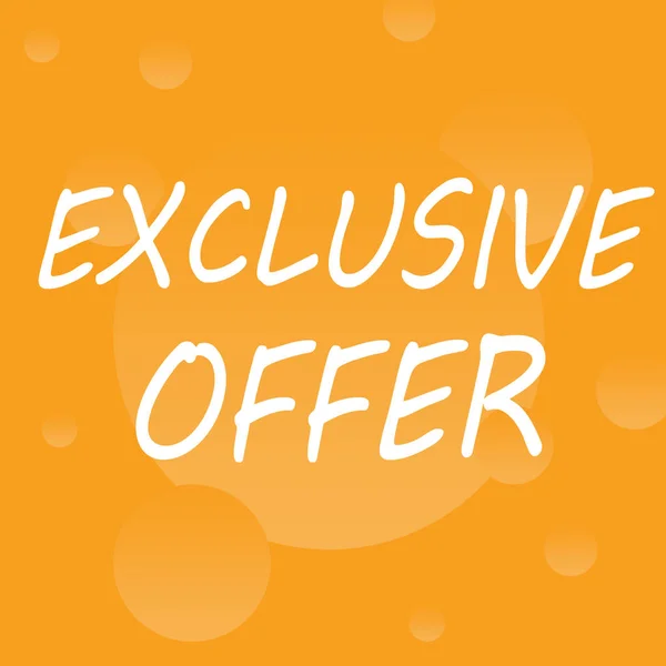 Exclusive Offer Promotion Label Advertisement — 스톡 사진