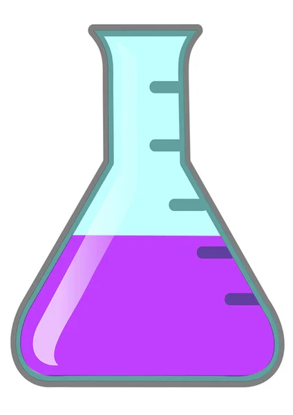 Laboratóriumi Lombikok Fehér Alapon Kémiai Lombik — Stock Fotó