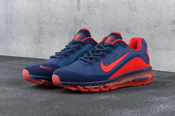 Nike Air Max 2017 Löparskor Sneakers Tränare Närbild Skjuten Grå — Stockfoto