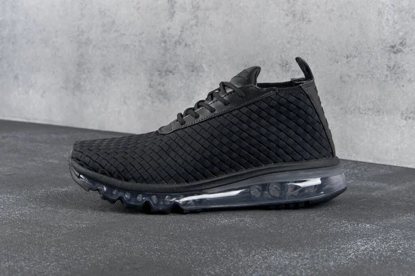 Černé Tenisky Nike Air Max Woven Boot Běžecké Boty Trenéři — Stock fotografie