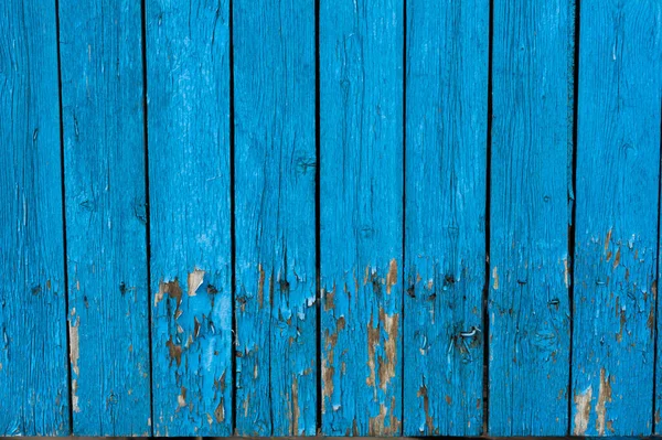 Niebieski vintage drewna tekstury tła z węzłów i dziur paznokci. Stare malowane deski drewniane. — Zdjęcie stockowe