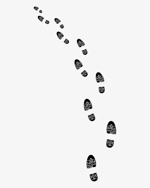 Sentiero di impronte di scarpe — Vettoriale Stock