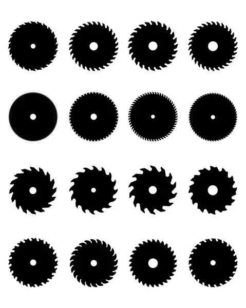 Cirkelvormige zaagbladen — Stockvector