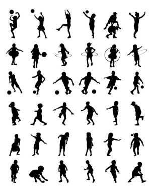 çocukların Silhouettes