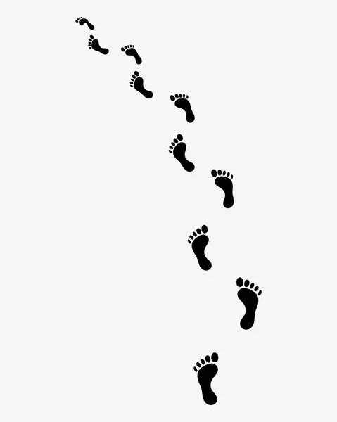 Human bare footsteps — Stock Vector