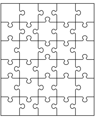 Beyaz bulmaca, ayrı parçalar