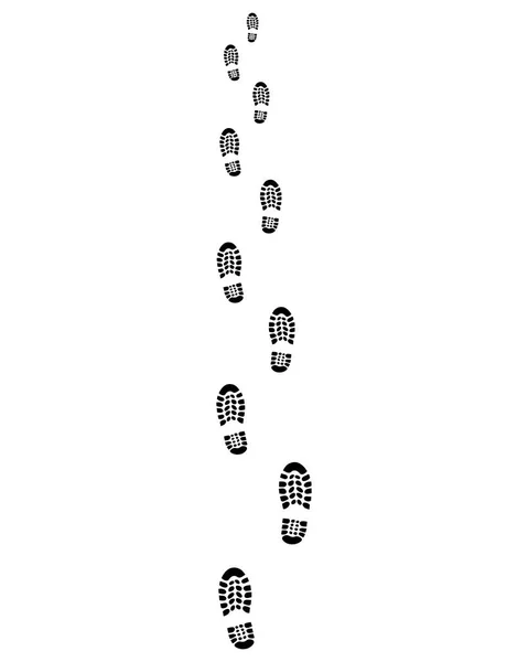 Sentiero di impronte di scarpe — Vettoriale Stock