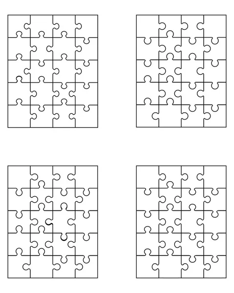 Чотири білі головоломки — стоковий вектор