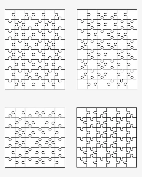 Quatro diferentes puzzles brancos — Vetor de Stock