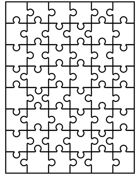 Části bílé puzzle — Stockový vektor