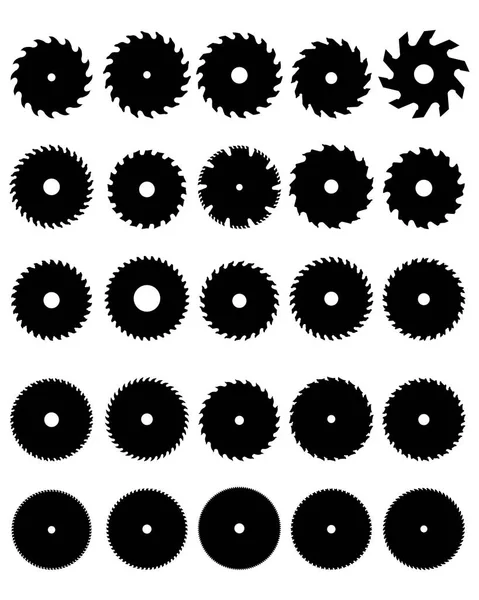 Cirkelvormige zaagbladen — Stockvector