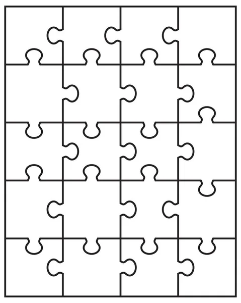 Jednotlivých částí puzzle — Stockový vektor