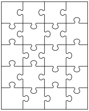 Beyaz bulmaca parçaları