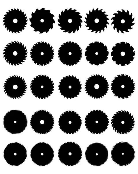 Cirkelvormige zaagbladen — Stockvector