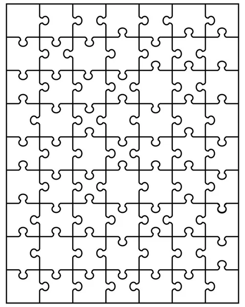 Illustrazione Parti Separate Del Puzzle Bianco — Vettoriale Stock