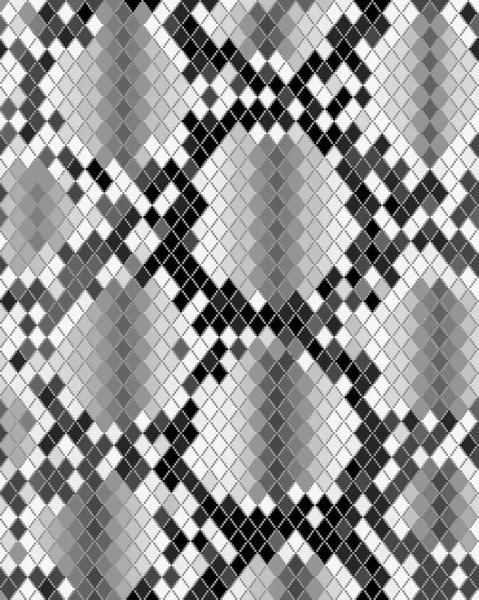 Иллюстрация Серой Кожи Змеи Текстильный Узор — стоковый вектор