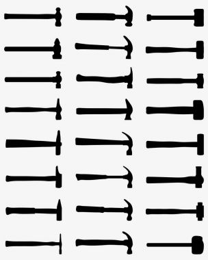 Hammer gri bir arka plan üzerinde siyah siluetleri