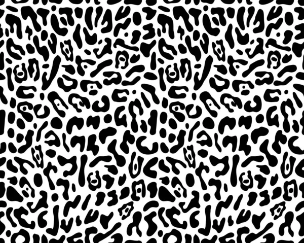 Seamless Pattern Leopard Skin White Background — Stock Vector