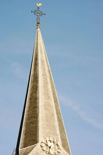 Flèche Avec Horloge Martinuskerk Arnhem Pays Bas — Photo