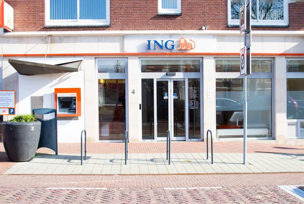 Elst Netherlands March 2020 Dutch Ing Bank Branch Orange Ing — Stock Photo, Image