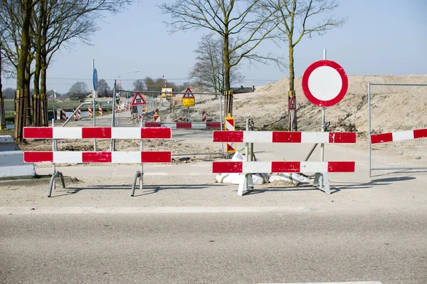 Work Site Closed Barriers Roadworks — Stock Photo, Image