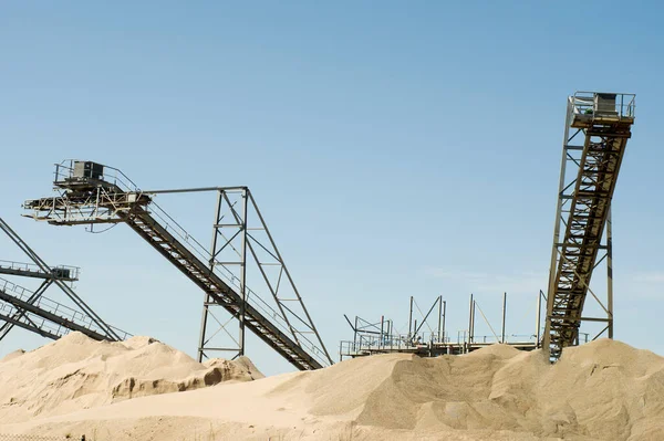 Conveyor belt of a sand extraction installation In Nijmegen, Netherlands