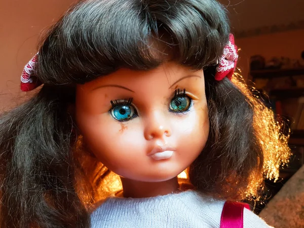 Doll with a melancholy look — Stock Photo, Image