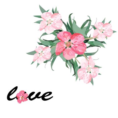 romantik arka plan ile flowers.pattern