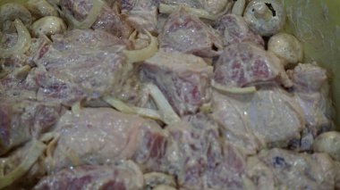 Soğan eti kebabı mayonez şampiyonu ve soya sosu.