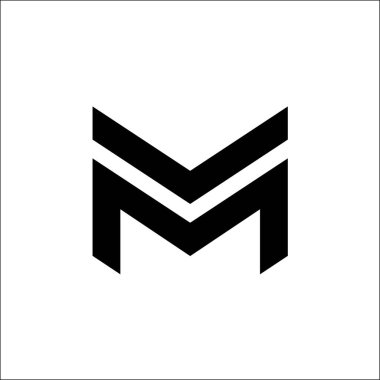 MV VM letter vector logo