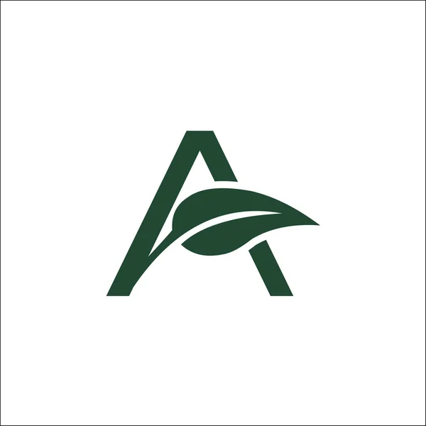 Ініціали А з вектором логотипу листя — стоковий вектор