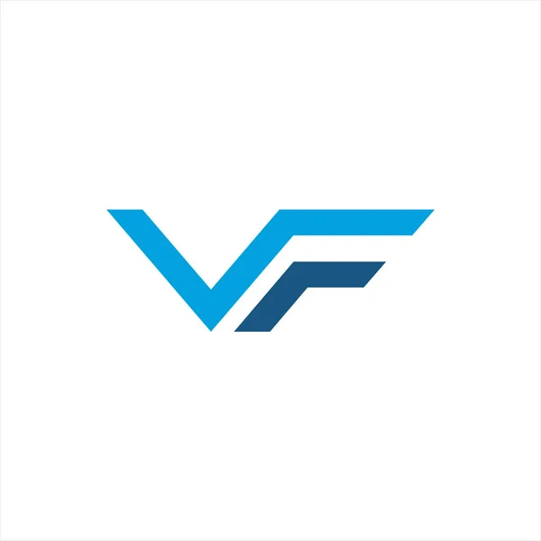 Initial VF connect logo vector — ストックベクタ