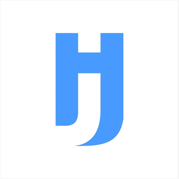 Negatif uzay harfi Hj logo vektörü — Stok Vektör