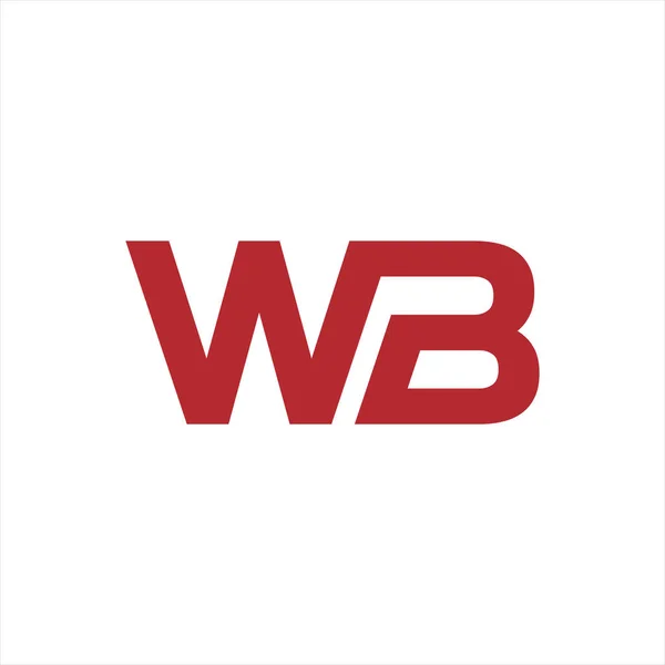 Початкова літера вектор логотипу WB — стоковий вектор