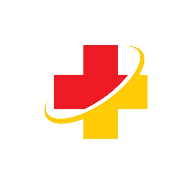 Ícone médico símbolo vetor logotipo do hospital — Vetor de Stock