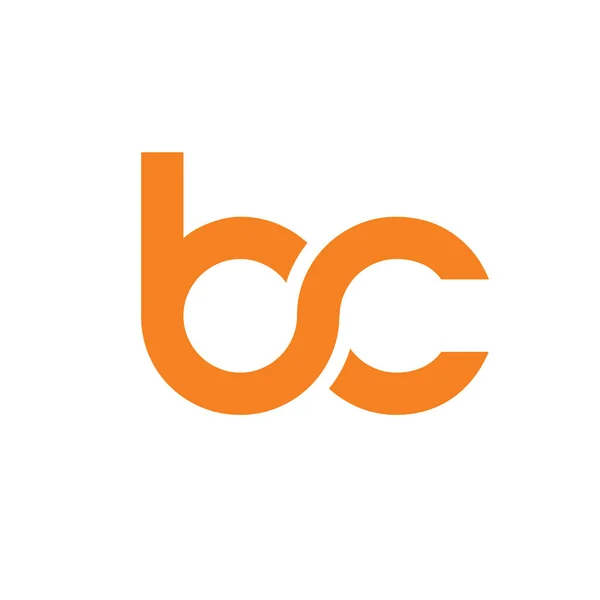 Letra inicial bc logo vector — Vetor de Stock
