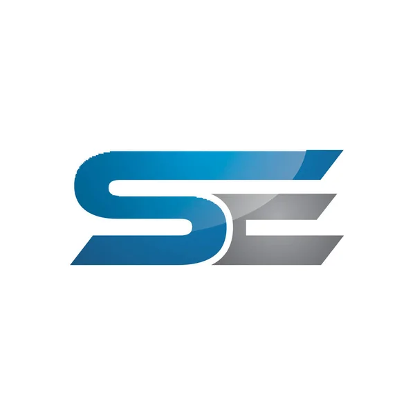 Letra inicial SE Logo vector deportes — Vector de stock