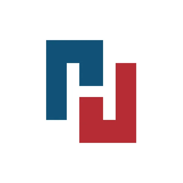 Modelo de vetor inicial H Carta Logo — Vetor de Stock